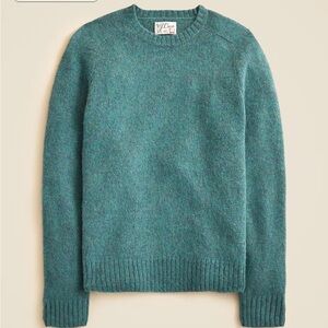 Soft-washed wool saddle-sleeve sweater